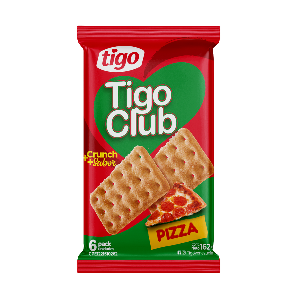 GALLETAS TIGO CLUB 162GR PIZZA