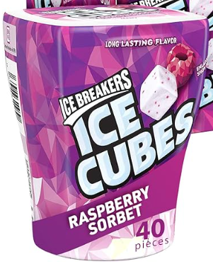 CHICLE ICE BREAKERS UND CUBO DE FRAMBUESA***