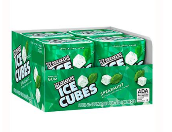 CHICLE ICE BREAKERS X4UND CUBO DE MENTA VERDE