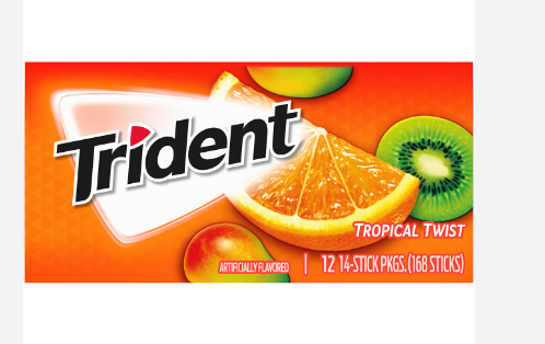 CHICLE TRIDENT UND TROPICAL TWIST***