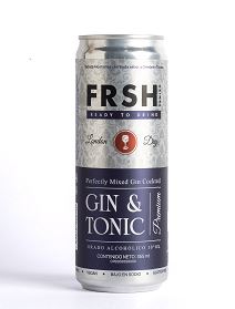 BEBIDA FRSH 355ML GIN &amp; TONIC 10% ALCOHOL