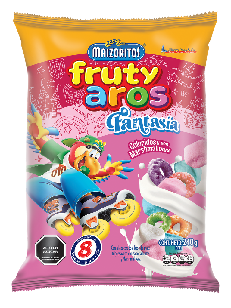 CEREAL MAIZORITOS 240GR FANTASIA FRUTY AROS
