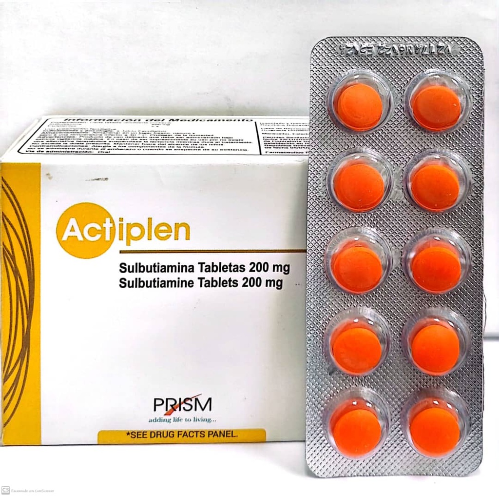 ACTIPLEN 200MG X 10TABL BLIST SULBUTIAMINA PRISM***