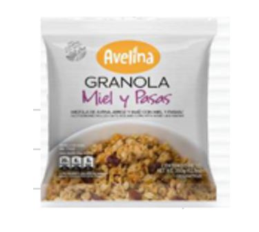 GRANOLA AVELINA 350GR MIEL Y PASAS