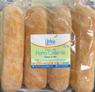 PAN PERRO CALIENTE LIBELULAS 4UND SIN GLUTEN SIN HUEVO
