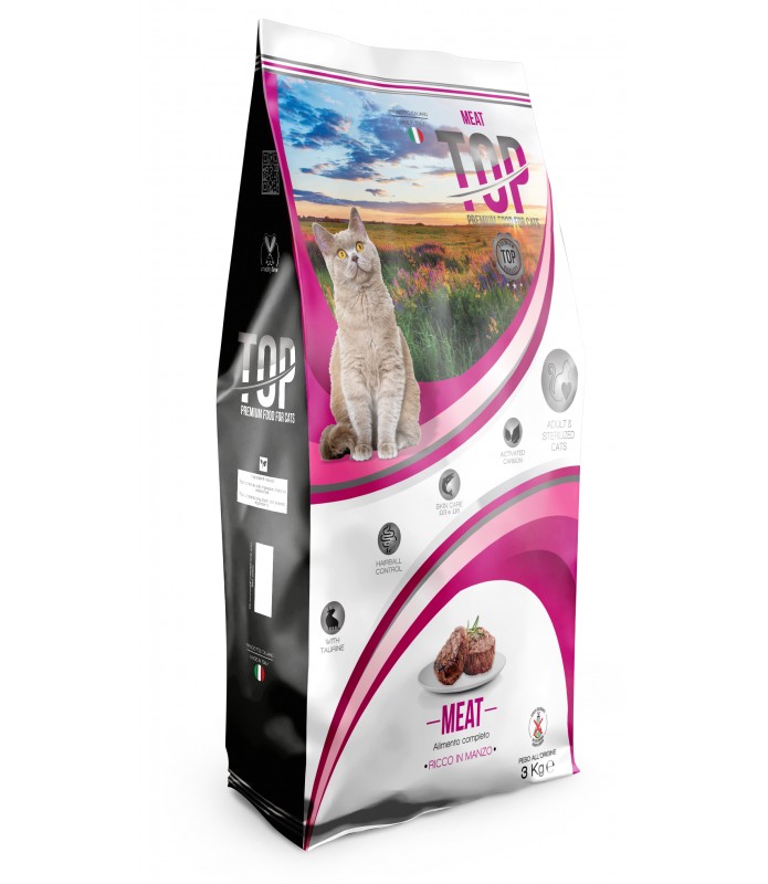 ALIMENTO P/GATO TOP 3KG CARNE