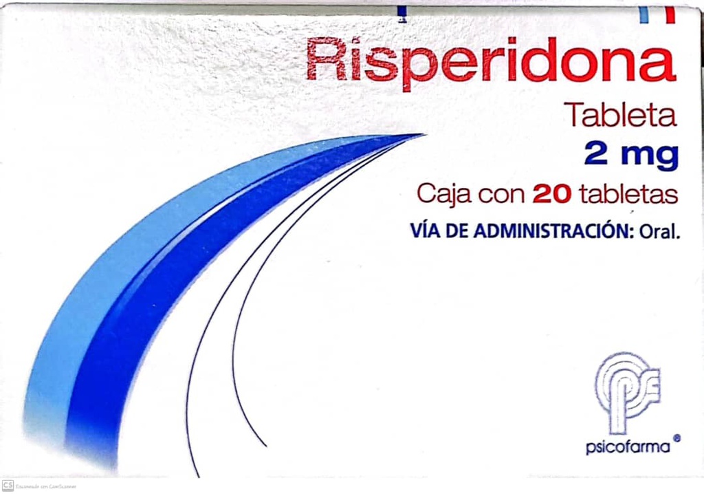 RISPERIDONA 2MG X 20TABL PSICOFARMA