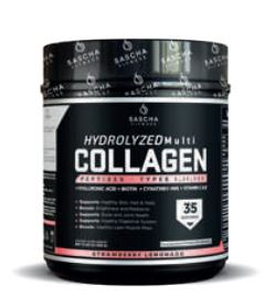 COLLAGEN HYDROLYZED SASCHA FITNESS 490GR STRAWBERRY LEMONADE