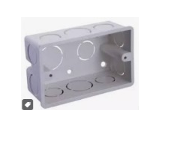 CAJETIN RECTANGULAR 2X4 DE 1/2 - 3/4 PLAST