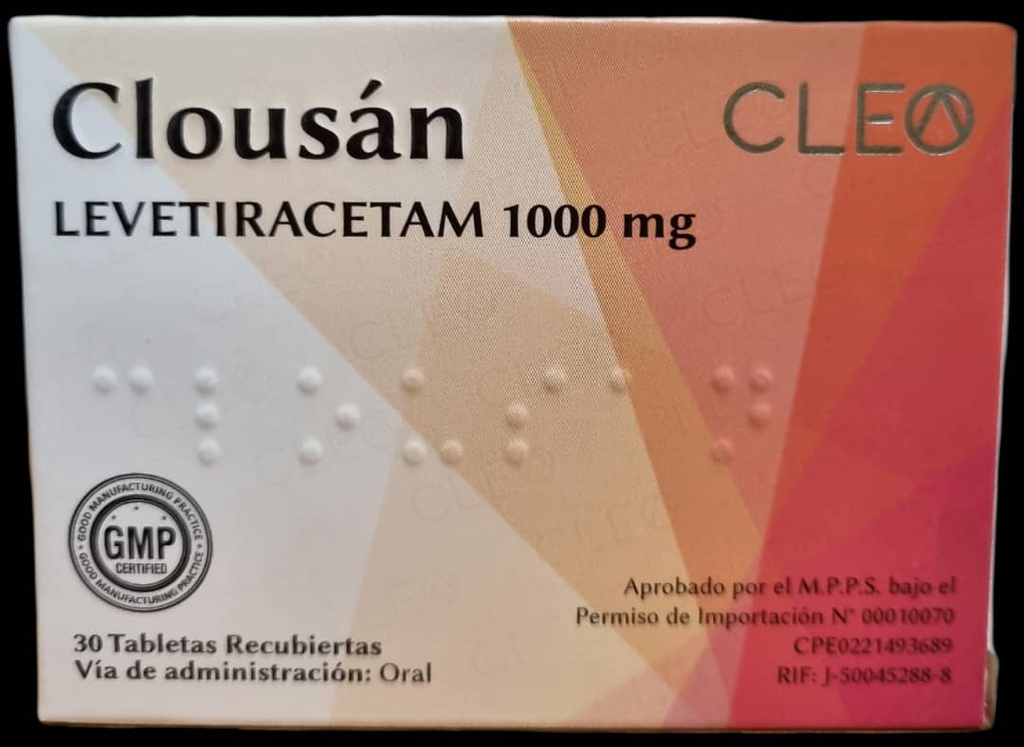 CLOUSAN 1000MG X 30TABL LEVETIRACETAM CLEOPHARMA