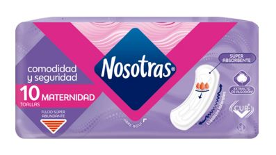 TOALLA SANIT NOSOTRAS 10UND MATERNIDAD