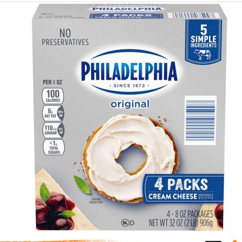 QUESO CREMA PHILADELPHIA  4PACKS ORIGINAL