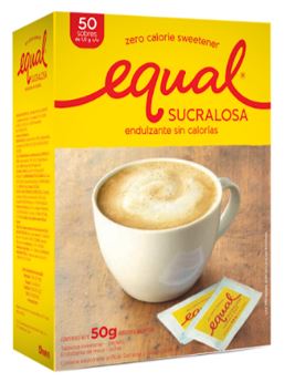 ENDULZANTE EQUAL 40GR SUCRALOSA 50SOBRES