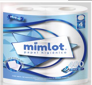 PAPEL HIG MIMLOT 4ROLL 400HOJAS
