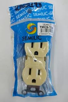 TOMA CORRIENTE 110-125V P/EMPOTRAR MARFIL