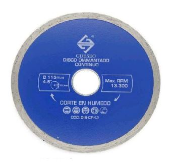 DISCO DIAMANTADO CONTINUO 4-1/2"