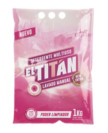 DETERGENTE EL TITAN 1KG FLORAL EN POLVO