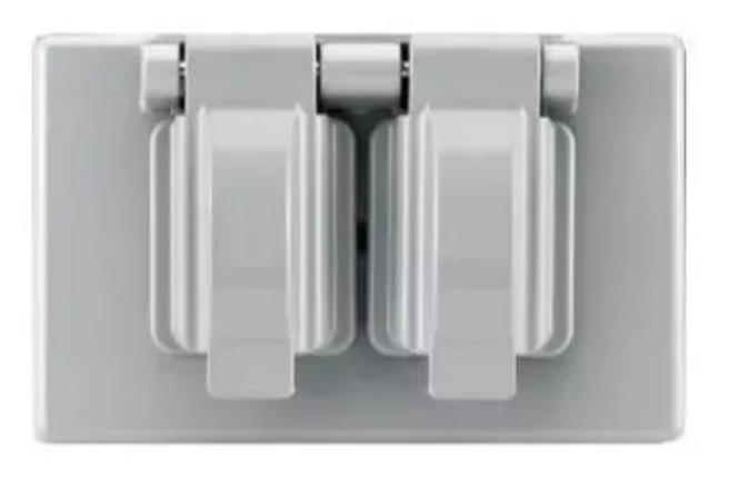 TAPA TOMA CORRIENTE DOBLE A LA INTEMPERIE