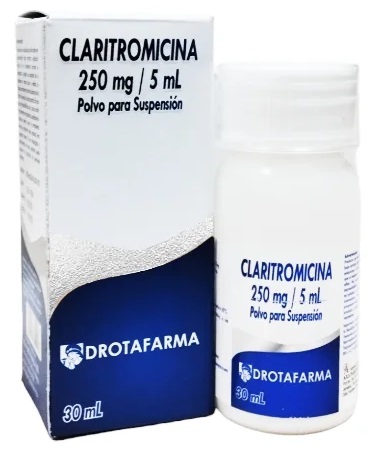 CLARITROMICINA 250MG/5ML X 30ML POL SUSP DROTAFARMA
