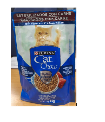 ALIMENTO P/GATO CAT CHOW 85GR ADULTO CARNE ESTERIL