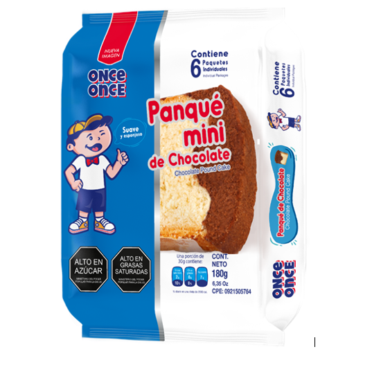 PANQUE ONCE ONCE MINI CHOCOLATE 6X180 GRS