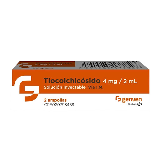 TIOCOLCHICOSIDO 4MG/2ML X 2AMP SOL INY GENVEN