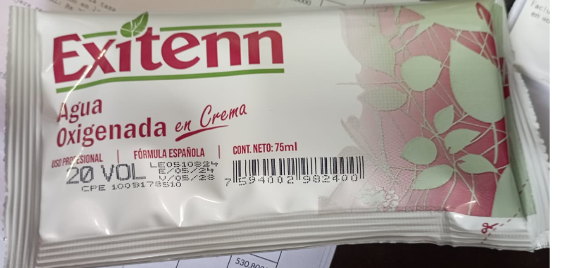 AGUA OXIGENADA EXITENN 75ML VOL 20 SACHET
