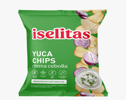 YUCA ISELITAS 70GR CHIPS CREMA Y CEBOLLA