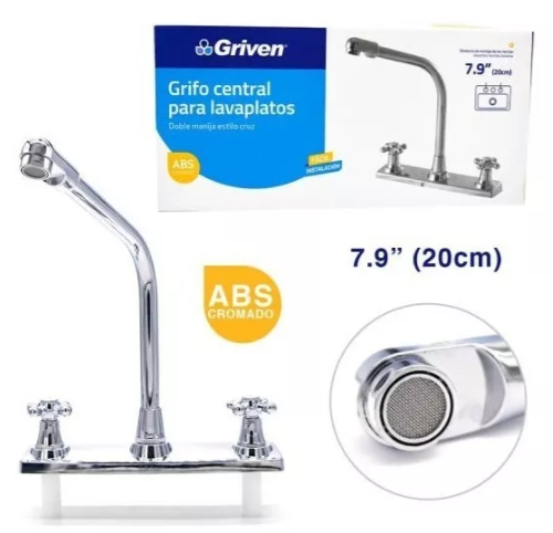 LLAVE GRIVEN P/FREGADERO DOBLE 7.9" ALTA