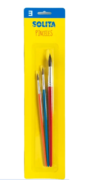 SET DE PINCELES SOLITA 3UND REDONDO