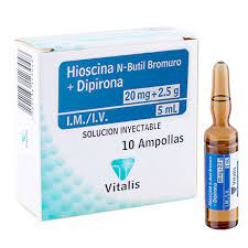 N BUTILBROMURO HIOSCINA DIPIRONA 20MG 2,5G/5ML X 1AMP VITALIS