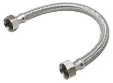 CANILLA 1/2X1/2 40CM ROSCA ACERO INOXIDABLE