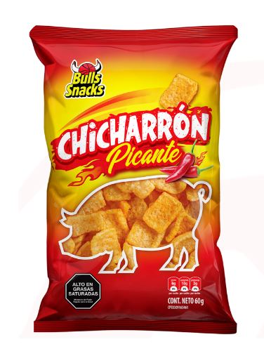 CHICHARRON BULLS SNACK 60GR PICANTE