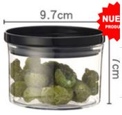 ENVASE CONSERVADOR PARA ESPECIAS CON TAPA REDONDO 9.8*7