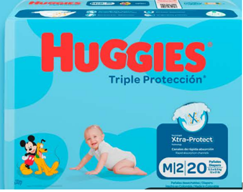 PAÑALES HUGGIES M 20UND TRIPLE PROTEC