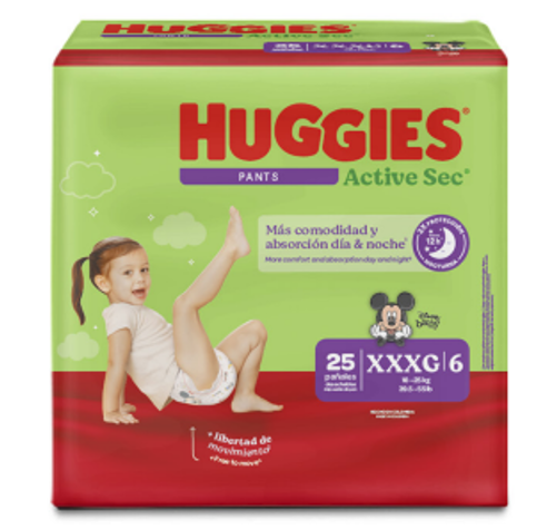 PAÑALES HUGGIES PANTS XXXG 25UND ACT SEC
