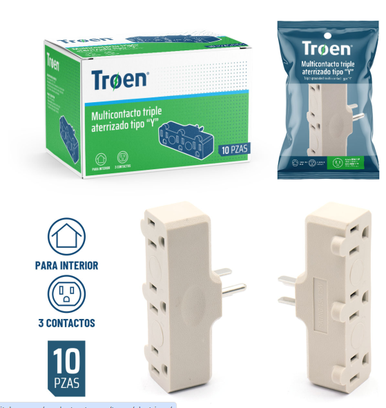 ADAPTADOR TROEN TRIPLE BLANCO 6-565