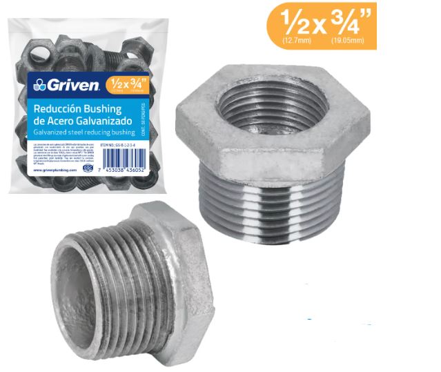 BUSHING GALV. GRIVEN1/2" A 3/4"