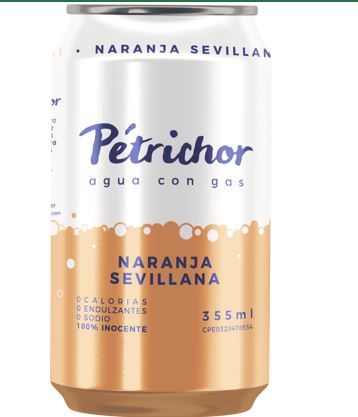 AGUA GASIF PETRICHOR 355ML NARANJA SEVILLANA