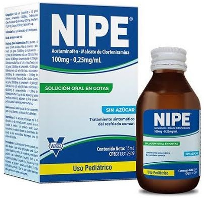 NIPE 100MG 0,25MG ORAL PEDIAT VARGAS ACETAMINOFEN