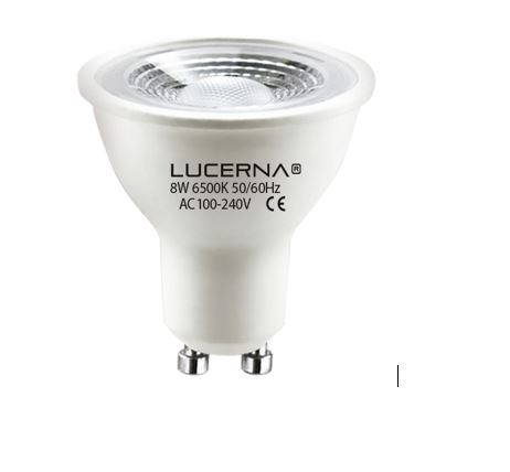BOMBILLO LUCERNA DICROICO 8W, GU10 LED MULTIV 3K