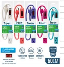 REGLETA TROEN 6 TOMAS MULTICOLOR