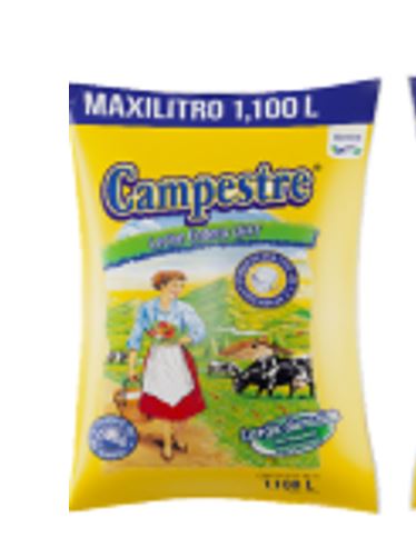 LECHE CAMPESTRE 1,100LT MAXILITRO ENTERA BOLSA UHT 
