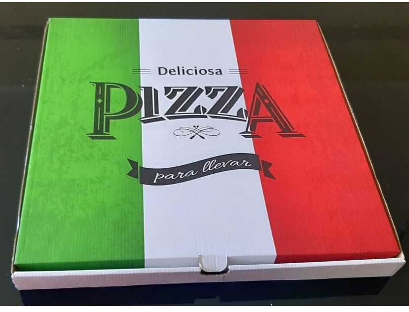 CAJA DE PIZZA 40X40 CORRUGADA CON DISEÑO