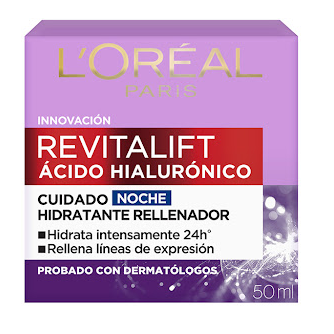 CREMA FACIAL LOREAL 50ML RVT A.HIALURONICO NOCHE