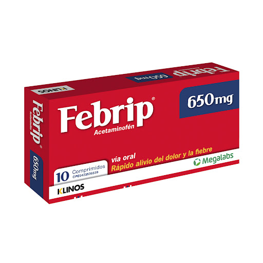 FEBRIP 650MG X 10COMP ACETAMINOFEN KLINOS