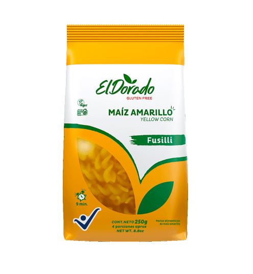 PASTA DE MAIZ EL DORADO 250GR FUSILLI S/G