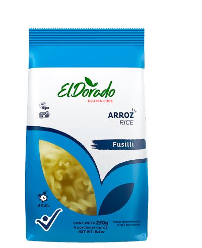 PASTA DE ARROZ EL DORADO 250GR FUSILLI S/G