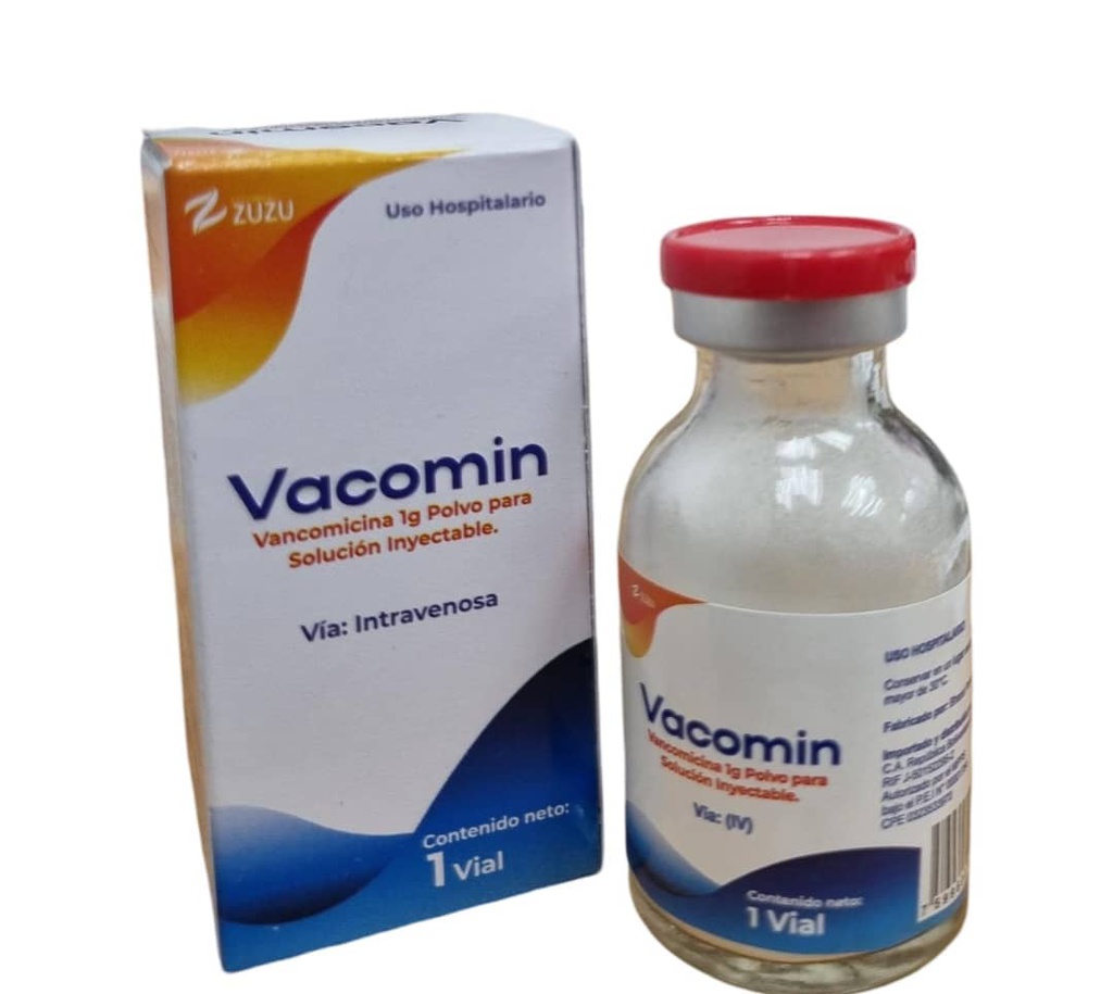 VACOMIN 1G X 1VIAL VANCOMICINA IV POL SOL INY ZUZU