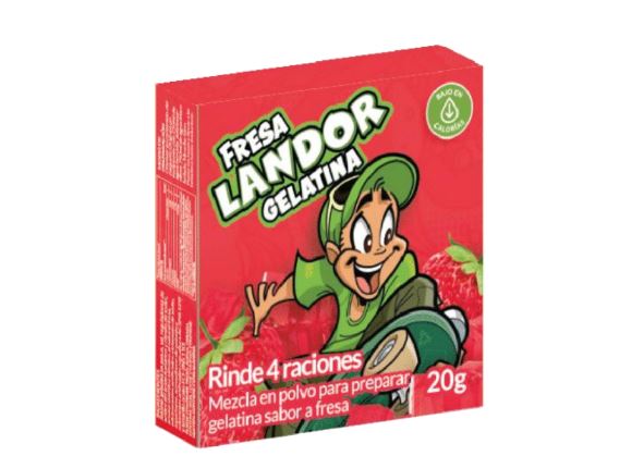 GELATINA LANDOR 20GR FRESA